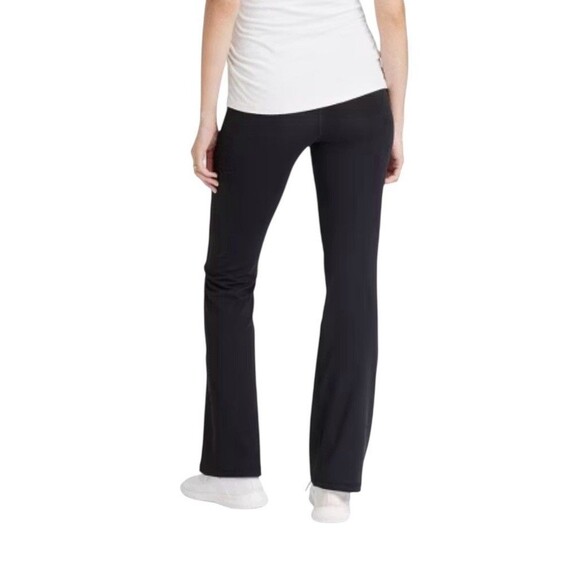 NWT Ingrid & Isabel Maternity Flared Leg Foldover Waist Pants Black M - Picture 7 of 9